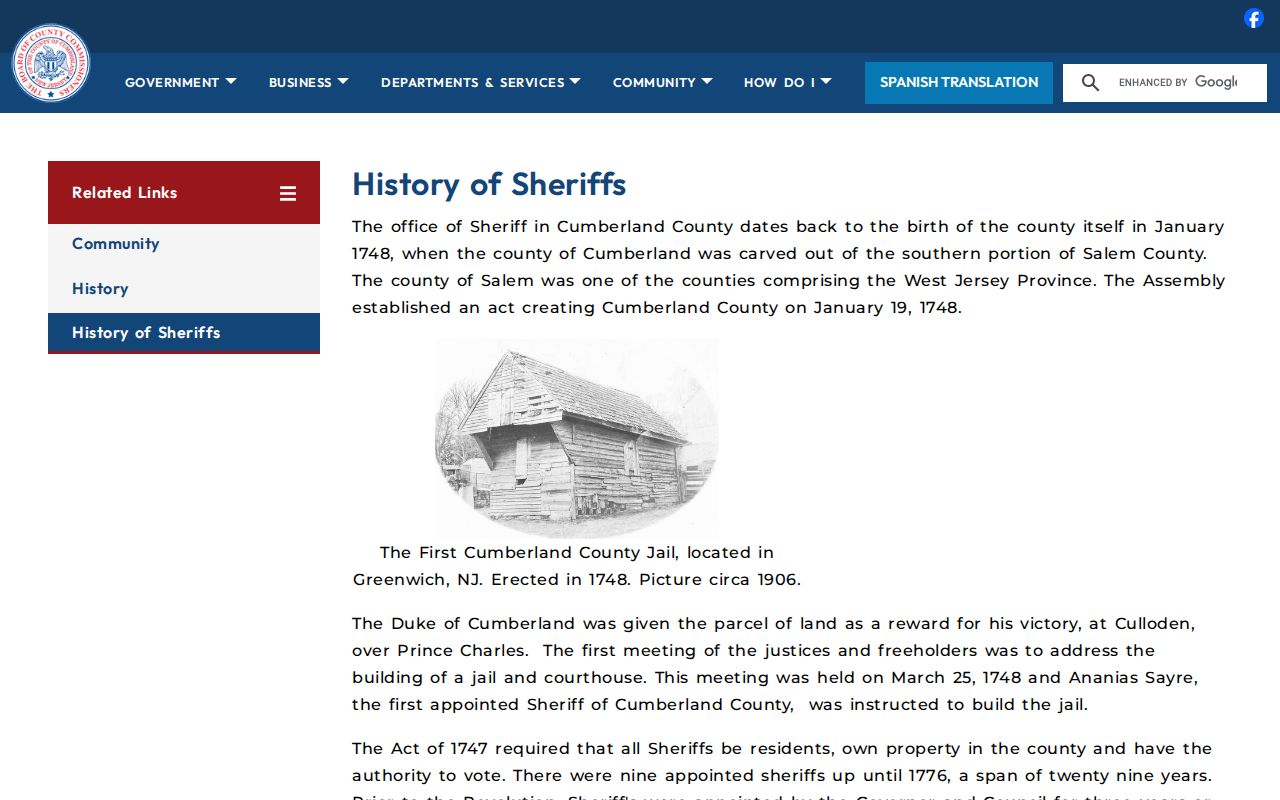 Cumberland County criminal records sheriff and jail history